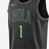 Nike N.O. Баскетбольная майка Pelicans Zion Williamson City Edition 2023/24 №. 1 мужские топы черного цвета DX8511-012