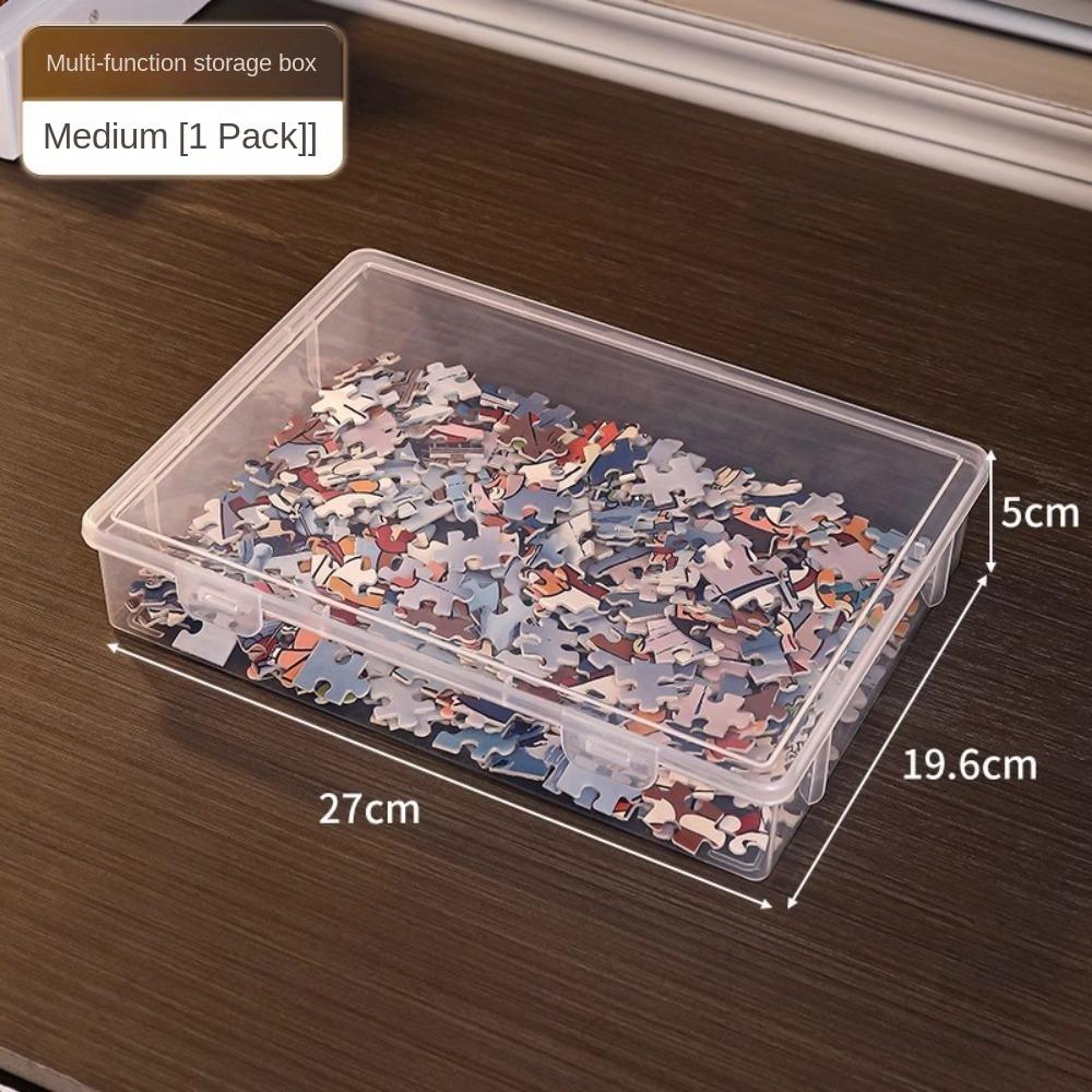 Штабелируемый ящик для хранения пазлов, многофункциональный органайзер для документов большой вместимости с водонепроницаемой застежкой