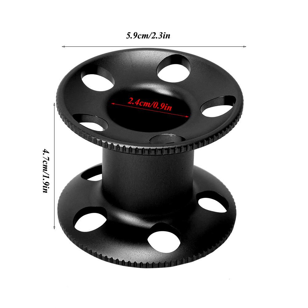 Aluminum Alloy Diving Finger Spool Reel Guideline for Freediving Snorkeling Underwater Gear Equipmentblack