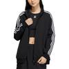 adidas Куртка свободного кроя Neo с тремя полосками на молнии, куртка унисекс, черная IA6909