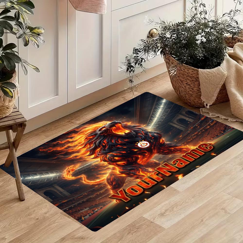 Galatasaray1 Customize Your Name Kitchen Floor Mat Nonslip Carpet Doormat Suitable For Living Room Kitchen And Bathroom Home Decor