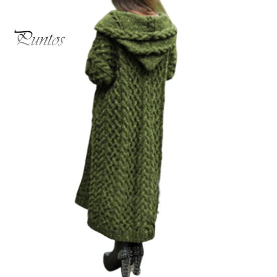 Женская куртка-свитер с карманами, средней длины, с капюшоном, трикотажная скрученная текстура, однотонная, с длинным рукавом, куртка больших размеров, плотная, повседневная верхняя одежда для поездок на работу