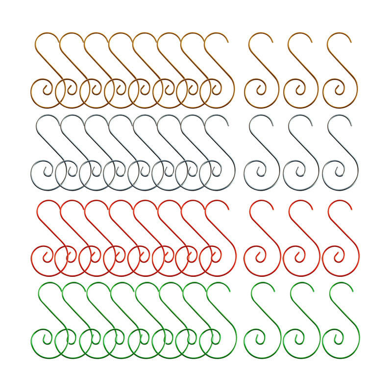 20 шт. Рождественский орнамент S-образный металлический крючок держатель подвеска для рождественской елки шары подвесные крючки новогодние принадлежности для украшения вечеринки