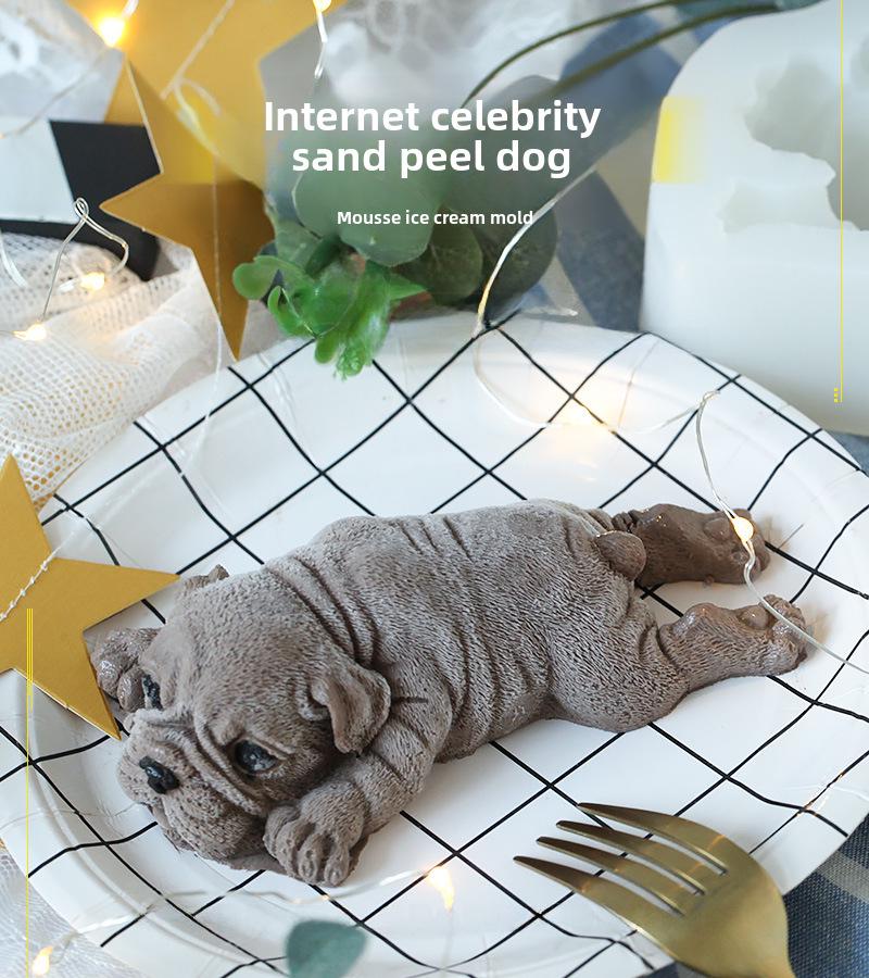Силиконовая форма Sanxin Sharpei для самостоятельного изготовления шоколадных, мороженых или муссовых тортов в форме милых домашних животных