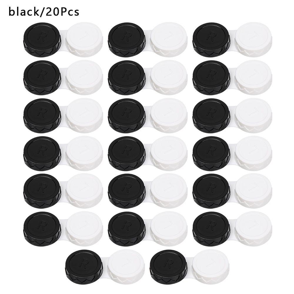 20 PCS Kit Portable Eye Glass Mini Travel Glasses Holder Candy Color Contact Lens Case Soaking Box