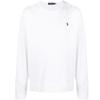 Polo Ss23 однотонный мужской свитер с длинным рукавом и вышитым логотипом, белый 710899996-002