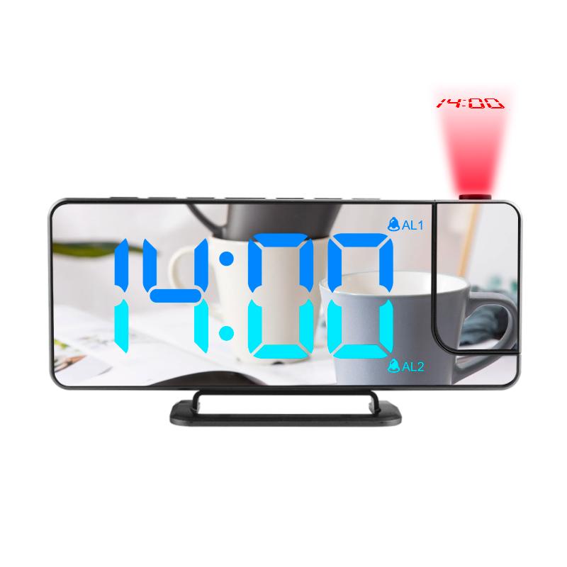 Digital Backlight Desk Alarm Clock with Projector Feature