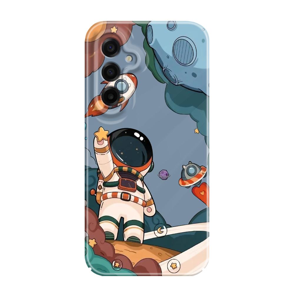 Чехол для телефона «Летающий астронавт» для Samsung Galaxy A57 A37 A17 A56 A36 A26 A16 A06 A55 A35 A25 A15 A05 4G 5G Пленка Жесткая крышка