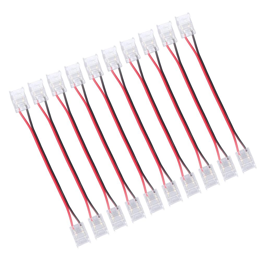 10pcs 8mm/10mm LED Strip Connector Double Headed Extension Connector For Party