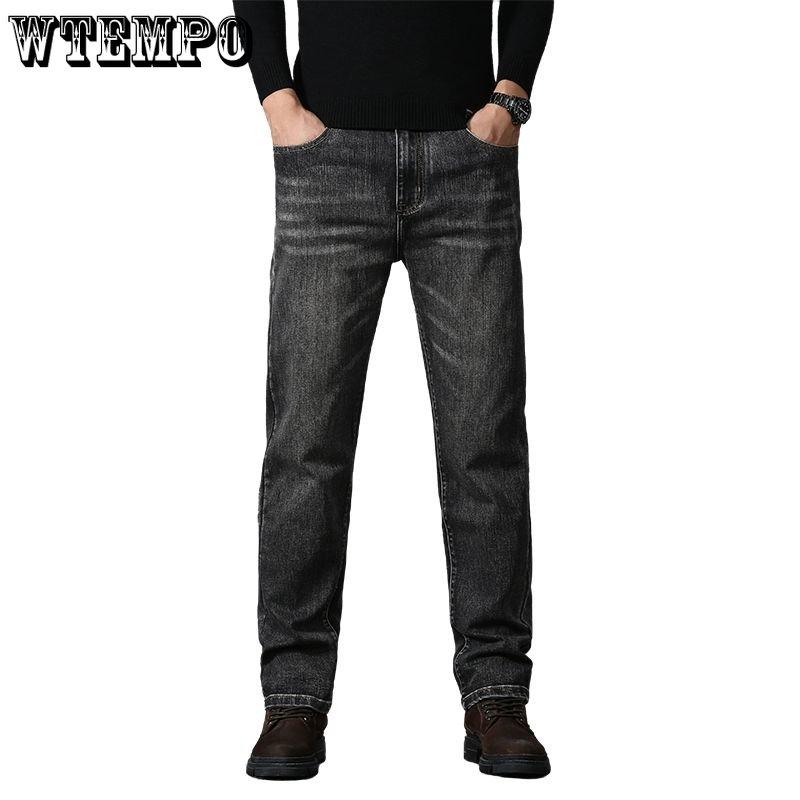 Мужские джинсы весна и осень дымчато-серые джинсы Новые свободные простые прямые брюки повседневные универсальные мужские брюки
