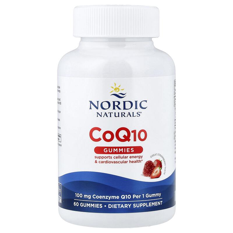CoQ10 Gummies, Strawberry, 100 mg, 60 Gummies