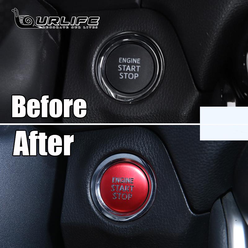 Наклейки на кнопку крышки двигателя Start Stop, бесключевая система, крышка переключателя зажигания для RAV4 XA50 RAV 4  
