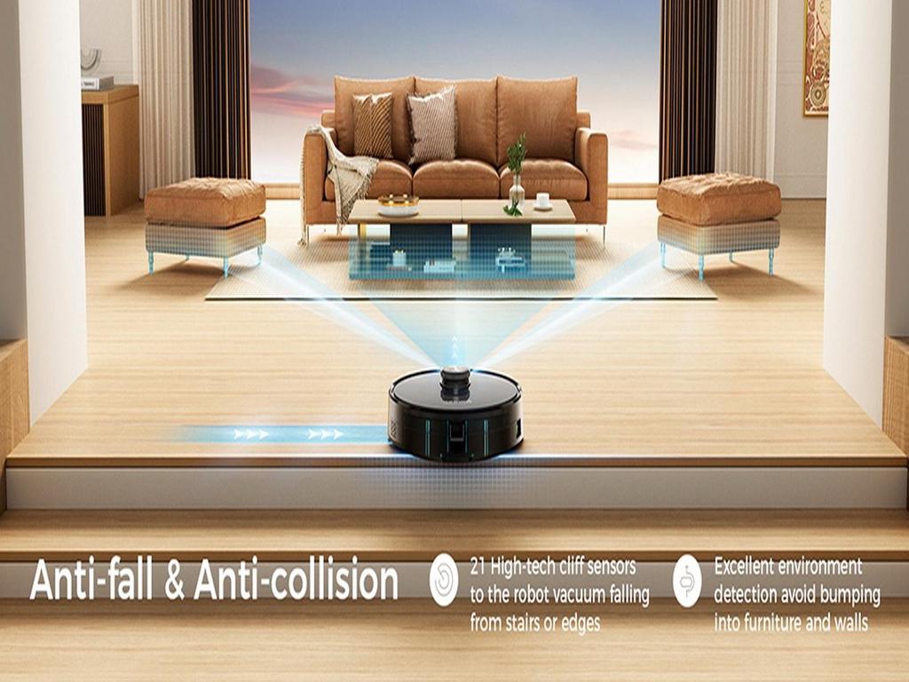 Refurbished Tesvor S5 Robot Vacuum Cleaner, 3 In 1 Vacuum Mopping Sweeping, 3000Pa Suction, LiDAR Navigation, 600ml Dust Box