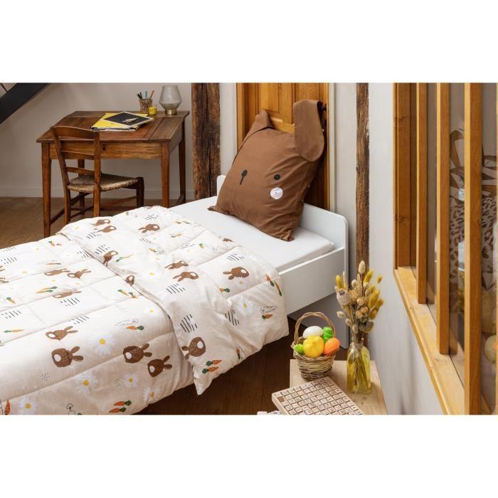 Couette imprimee 220 x 240 cm Pompon le petit lapin