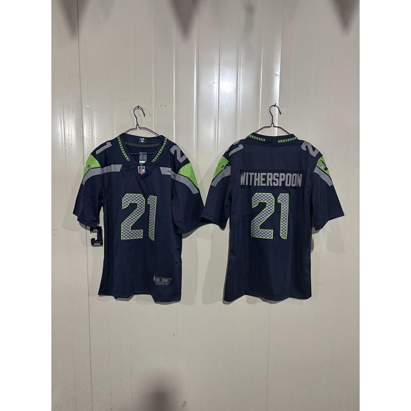 NFL Seattle Seahawks 2nd Gen Football Jersey Super Bowl Patch Sports Uniform
