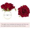 10pcs Rose Napkin Rings Artificial Rose Napkin Rings with Gold Metal Holder Design for Wedding Party Anniversary Dining Table Settings Decor