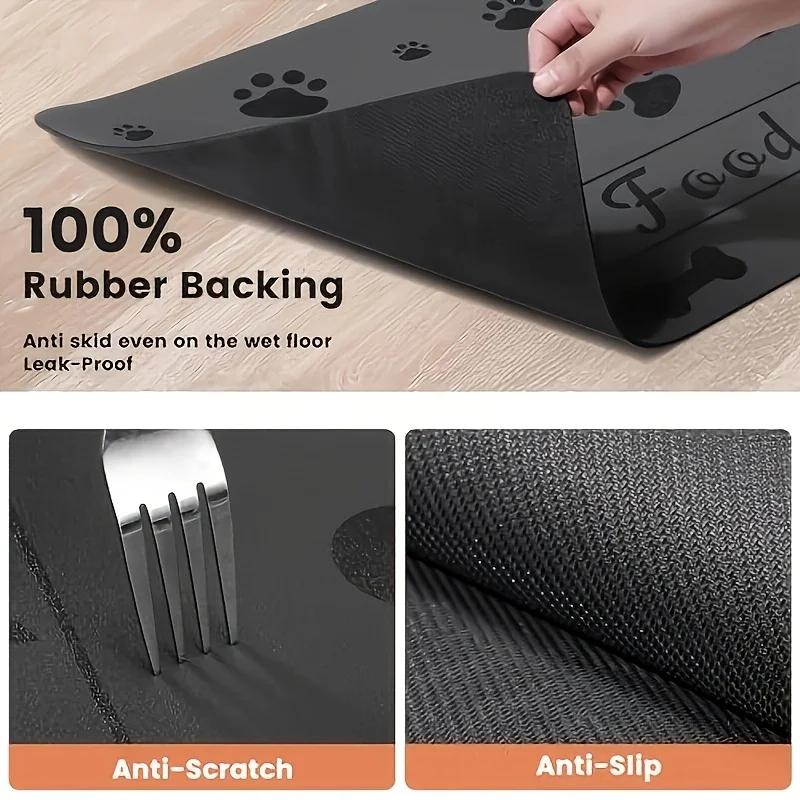 Absorbent Pet Placemat For Pets,Pet Feeding Mat For Food And Water Bowl,Waterproof Rubber Backing Quick Dry Water Dispenser Mat