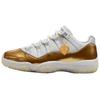 Баскетбольные кроссовки Air Jordan 11 Low Unisex Бело-золотые AH7860-102