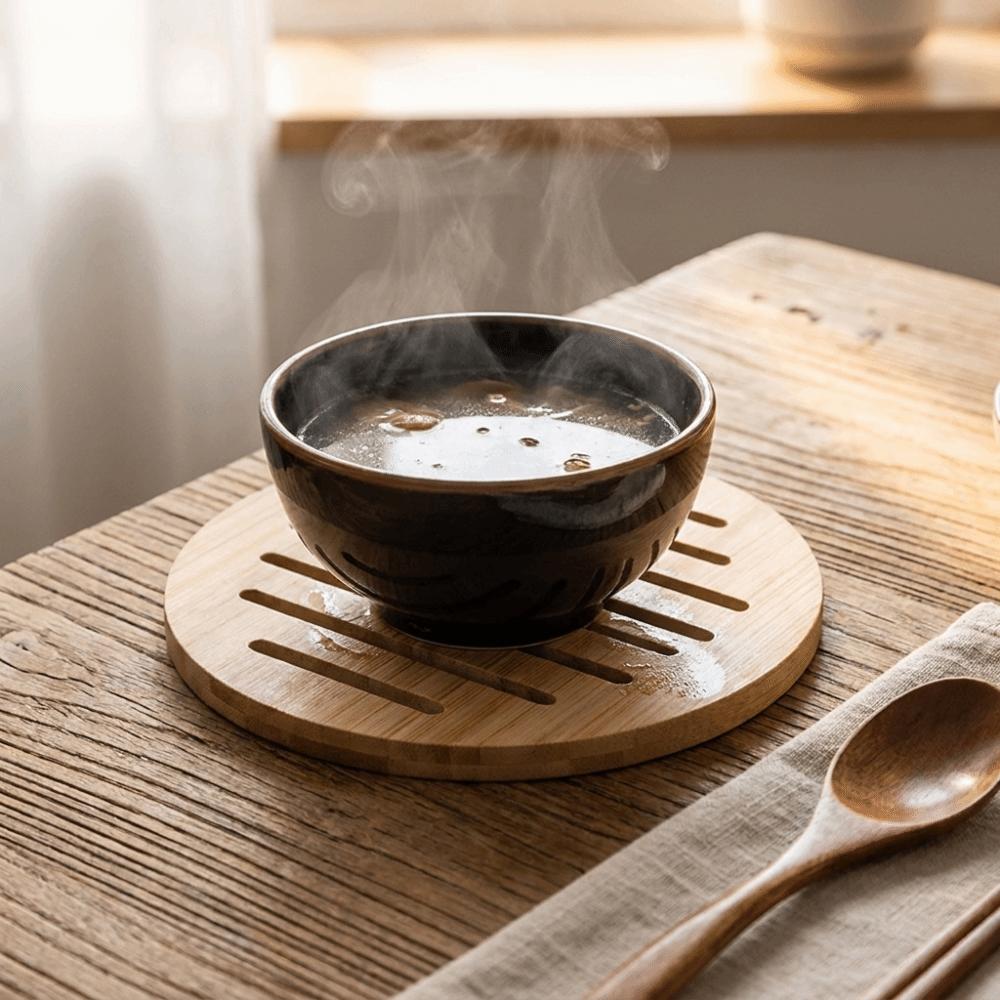 2PCS Thickened Heat Resistant Mat Natural Bowls Pad Simple Table Protectors Kitchen