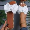 Women's Sandals Sweet Bow Summer Shoes Women Flat Sandals Inddor Outdoor Slippers Women 2025 New Sandals Summer Footwear Female