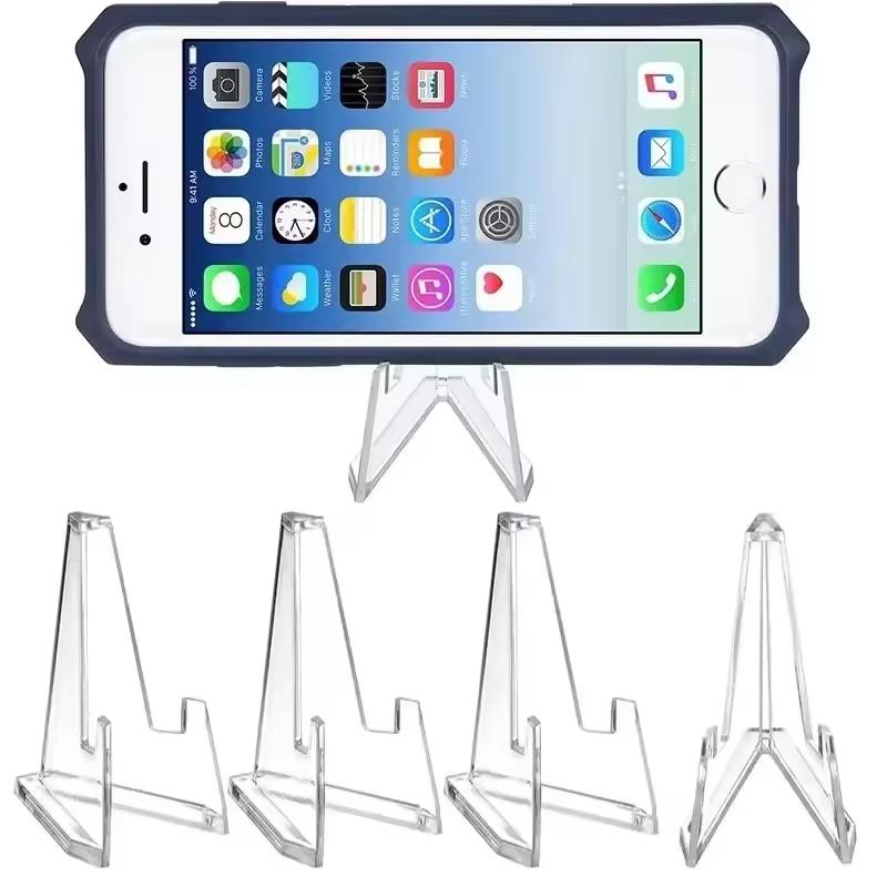30/10Pcs Triangular Card Display Stand Mini Acrylic Idol Photo Picture Holder Stands For Coin Sports Trading Cards Display Racks