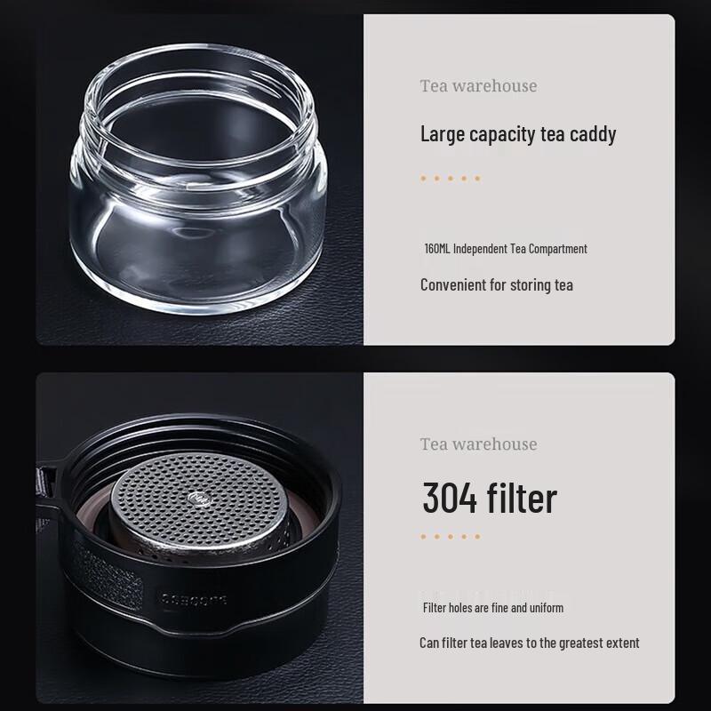 Fuguang Double-Wall Glass Tea Infuser Bottle