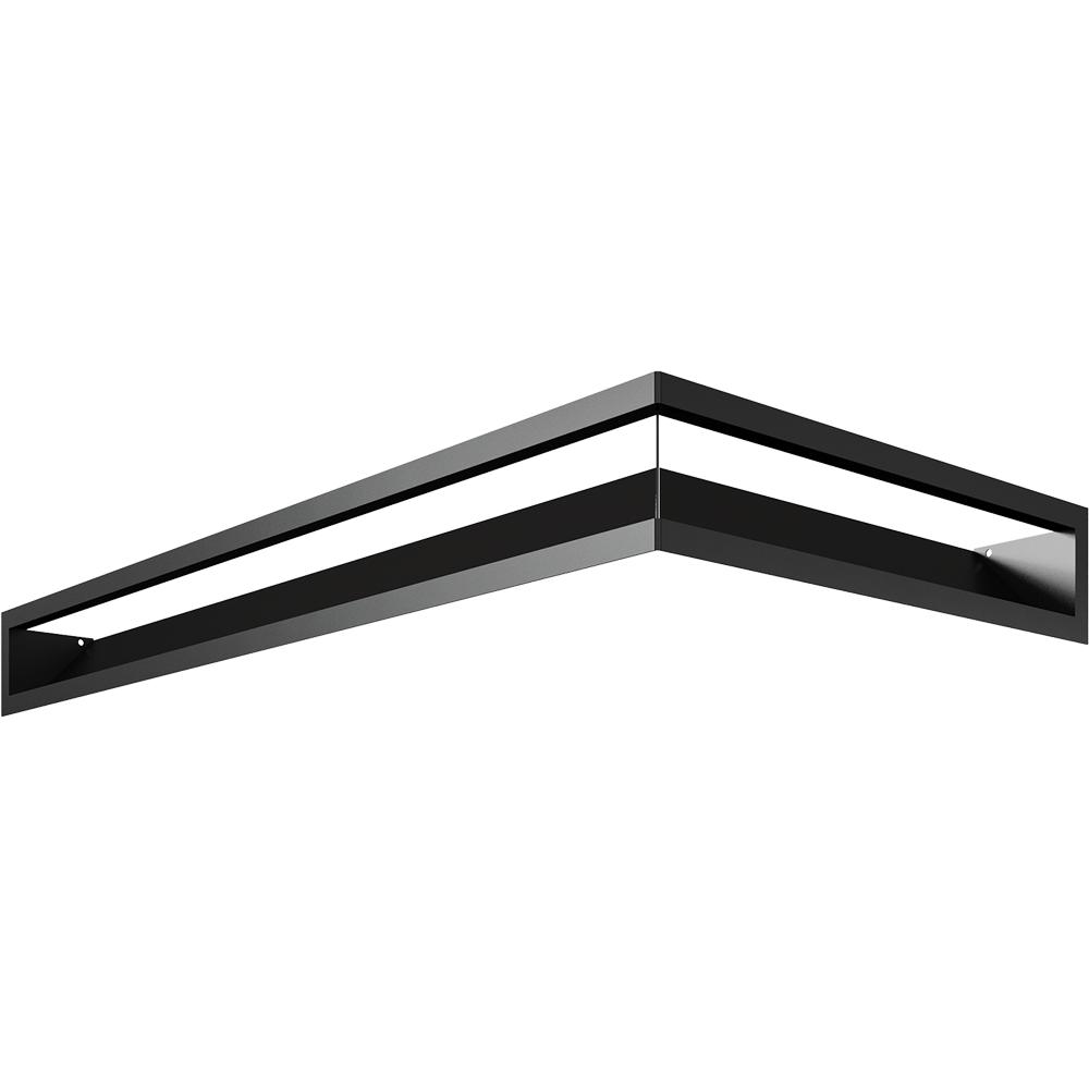 Vent Cover LUFT corner left 80x40x9 black Slim
