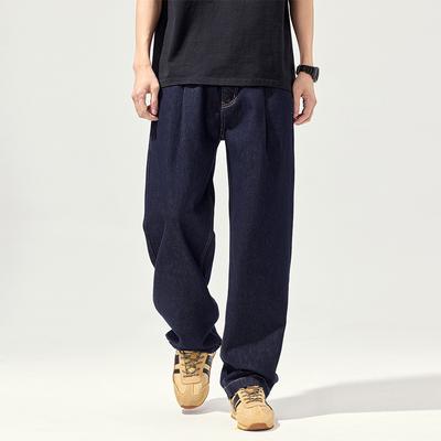 Новые весенне-летние джинсы оригинального цвета деним, синие, американские, уличные, широкие прямые