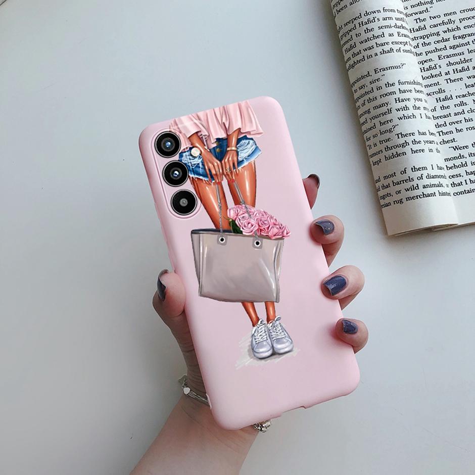 Cover Case For Samsung A34 5G Phone Shell On Samsung Galaxy A54 5G Back Cover Girl Silicone Soft Casing Shockproof Bumper Fundas