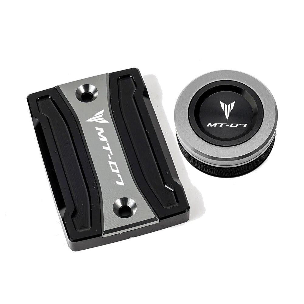 Для Yamaha MT07 TRACER MT-07 2014-2022 крышка цилиндра мотоцикла передняя и задняя крышка бачка тормозной жидкости, крышка маслозаливной горловины