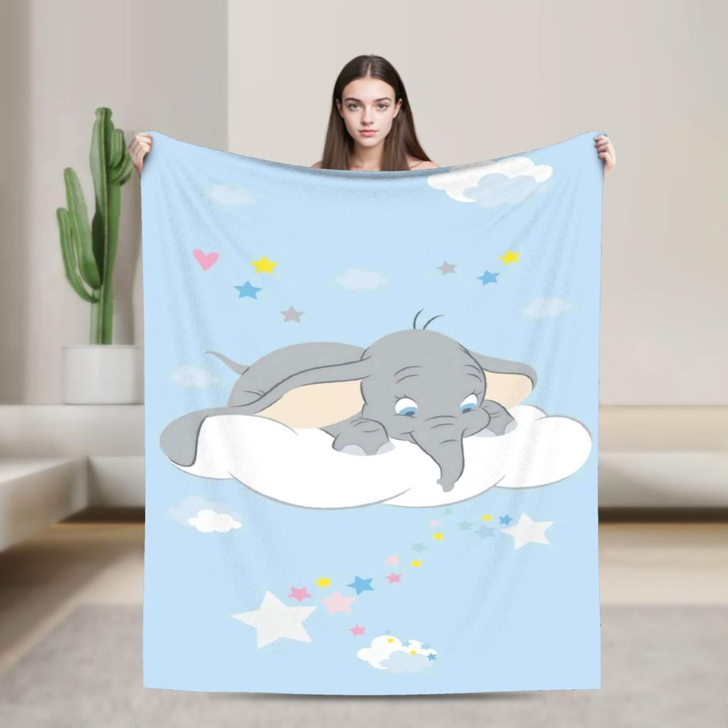 D-Dumbos Plush Blanket Child Flannel Throw Blanket For Couch Bed Super Soft Design Quality Bedspread Gift
