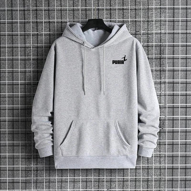 Autumn Winter Male Urban Causal Fashion Sporty Pullover 2025 New Arrival Men's Hoodies High Quality Pure Color Hooded Sweatshirt