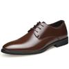 Мужская обувь весна мягкая кожа деловая мужская повседневная кожаная обувь мужская свадебная обувь формальная молодежная обувь мужская остроносая шнуровка мужская обувь