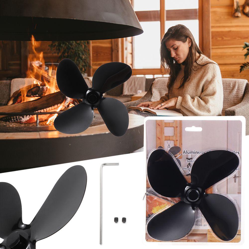 Ecofan 4 Blades Airflow Heat Power Stove Top Fan Log Burning Heat Distribution For Wood Burner