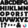 Qyeahkj 103 шт. Черные Магнитные Буквы 2'' Черные Классические Магнитные Буквы для Белой Доски Холодильника Магнитный Алфавитный Набор Букв для Образования