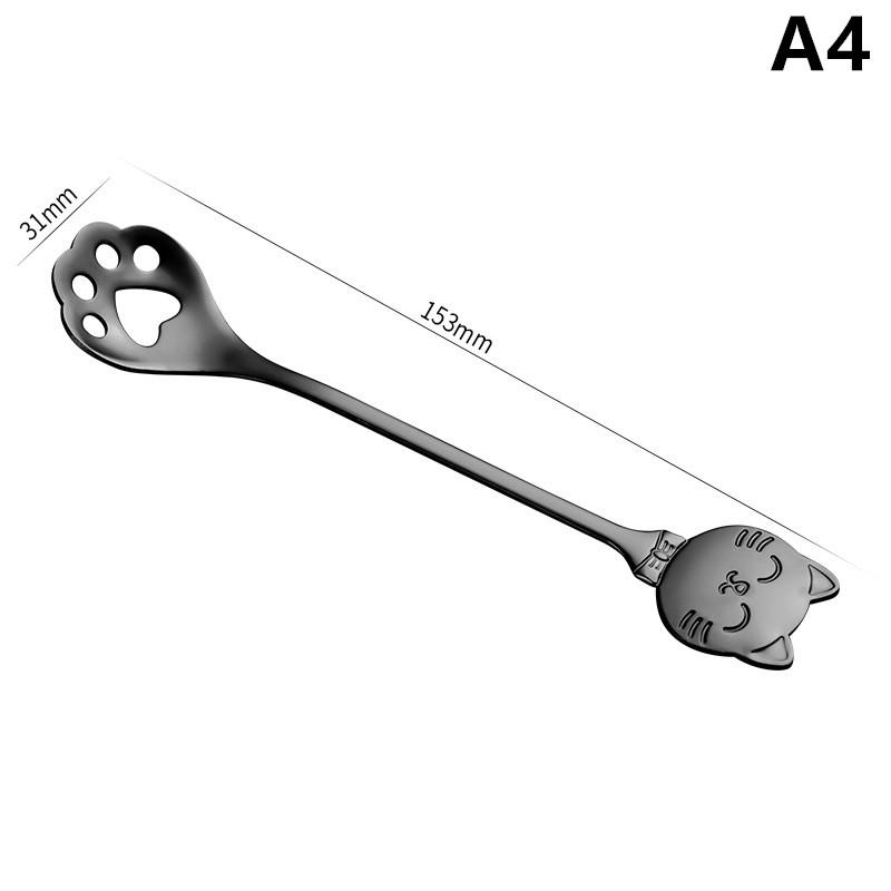 Кофейная ложка из нержавеющей стали, креативная ложка в виде кошачьей лапки, десертная чайная ложка для мороженого, торта, столовая посуда, кухонные аксессуары