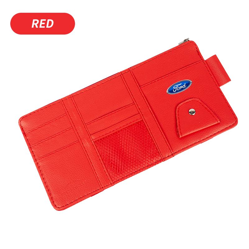 Car Sun Visor Organizer Multi-Pocket Glasses Clip Car Storage Bag Car Interior Accessories For Ford Expedition U222 U324 U324N U553