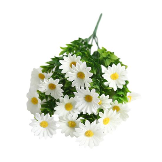 Искусственный цветок с зелеными листьями Реалистичный Устойчивый к УФ-лучам Поддельный шелковый букет цветов В помещении На открытом воздухе Сад Патио Балкон Домашнее украшение