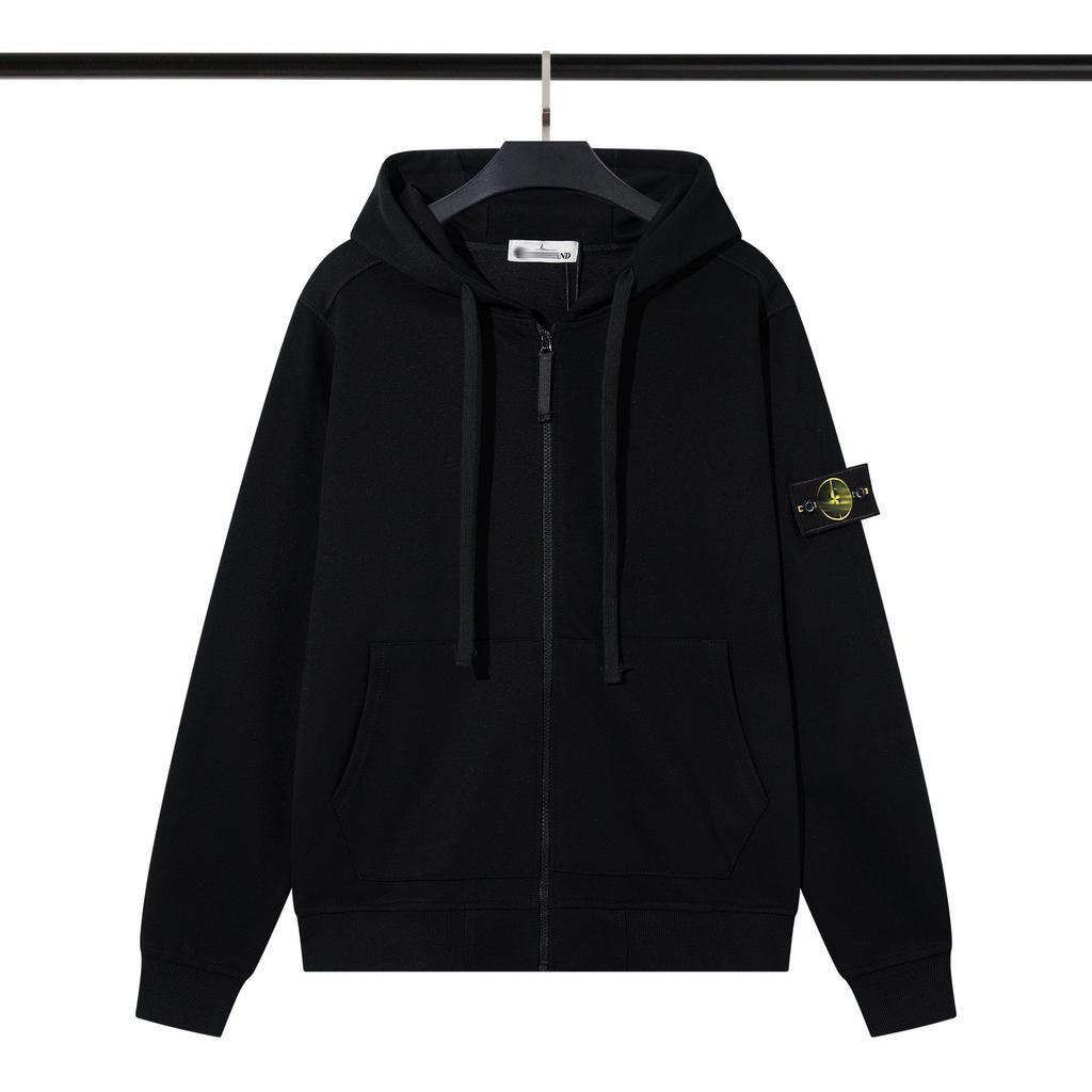 Однотонная толстовка с капюшоном и нашивкой - Версия 'Island Tide'