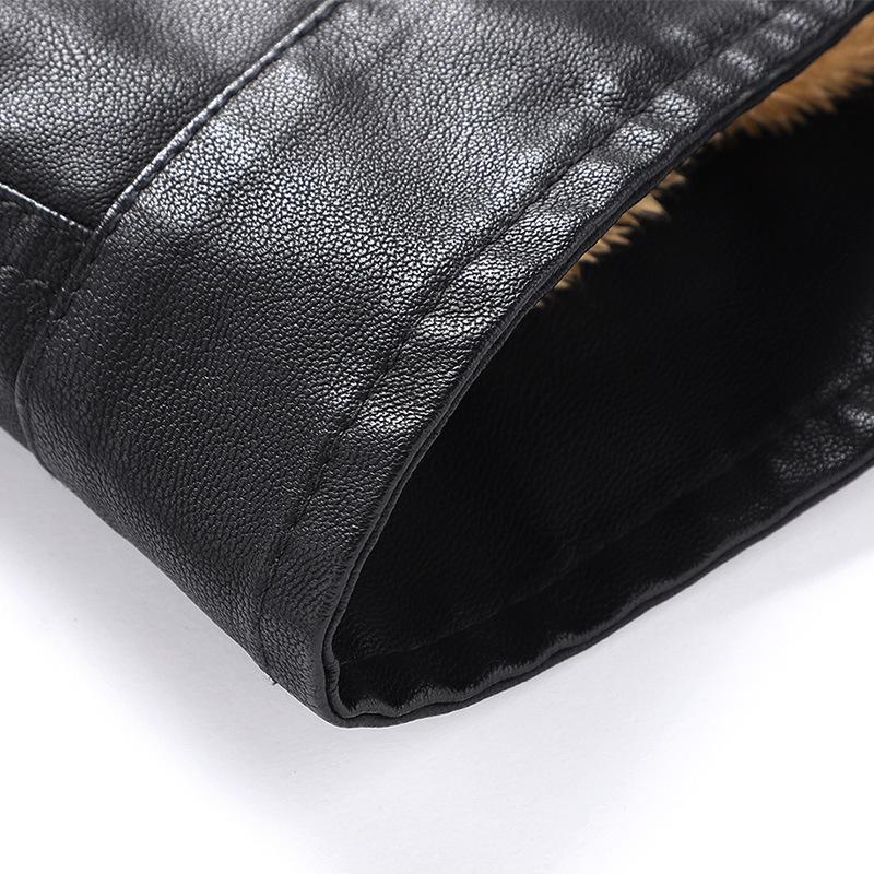 Зимняя мужская бархатная куртка из искусственной кожи плюс мужская куртка