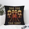 Italian Brainrot Tung Tung Tung Sahur Square Pillow Cases Cushion Cover Customized Zipper Decor Pillowcase for Home X
