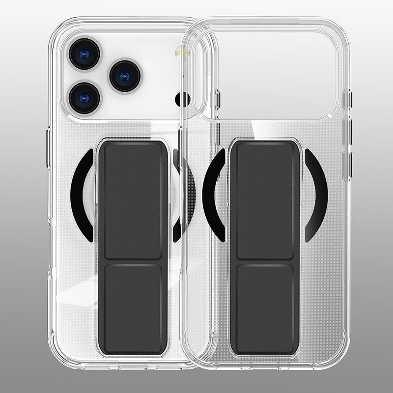 Для IPhone17promax Прозрачный Чехол-подставка для телефона 16 Кристальный браслет 15 Магнитная защитная крышка