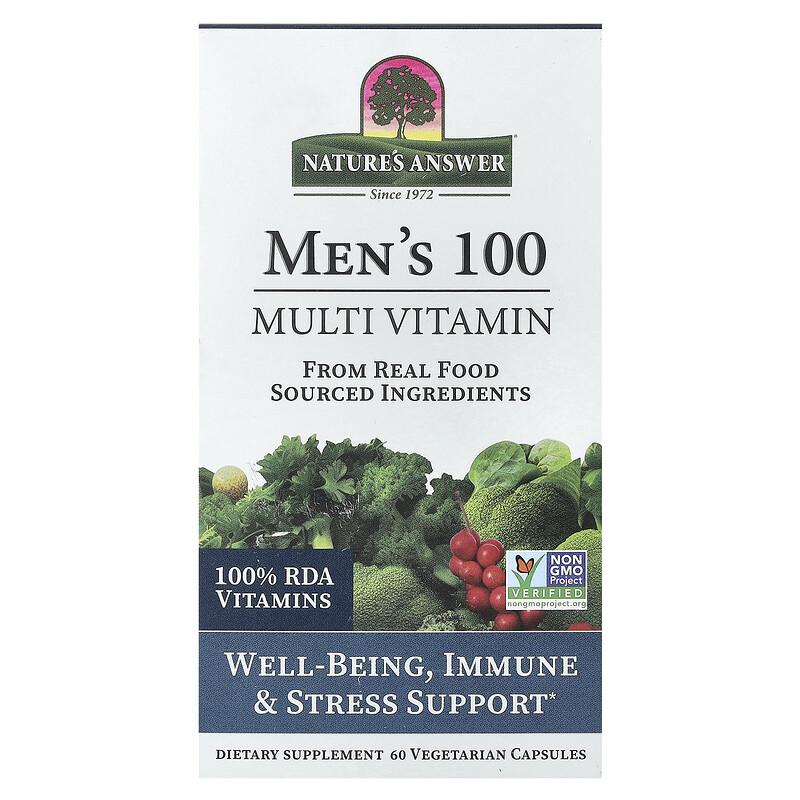 Men's 100, Multivitamin, 60 Vegetarian Capsules