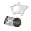 Turbo Downpipe Flange with 2.5in 90 Degrees  Elbow High Temperature Resistant Fit for T3 T4 5 Bolts Turbo