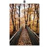 Autumn Pumpkin Village Leafs Road Abstract Line Wall Art Canvas Painting Nordic Posters And Prints Wall Pictures For Living Room