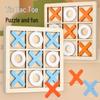 Cross-Border Wooden Tic-Tac-Toe: Early Education Puzzle Game for Kindergarten Logic Training