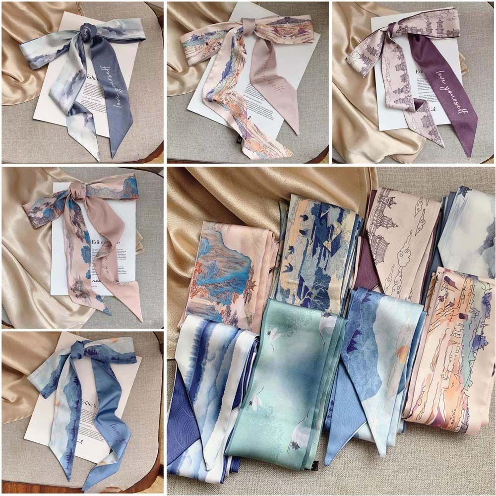 Oil Painting Headband Floral Hair Ribbon Scarf Retro Floral Bands