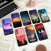 Пейзаж Путешествие Лос-Анджелес Калифорния Чехол для телефона для Samsung S25,24,23,22,30,21,10,9,Ultra,Plus,Lite,FE,4,5 G Мягкий черный чехол