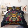 3D цветок череп голова комплект постельного белья готический ужас пух пододеяльник наволочка 2/3 шт. Хэллоуин полноразмерный домашний текстиль мужской пододеяльник