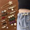 53pcs/20/8/6/1 New Pearls Pin Brooch For Women Waist Tighting Clip Safety Pin Brooch Sweater Cardigan Buckle Brooches Jewelry Gift